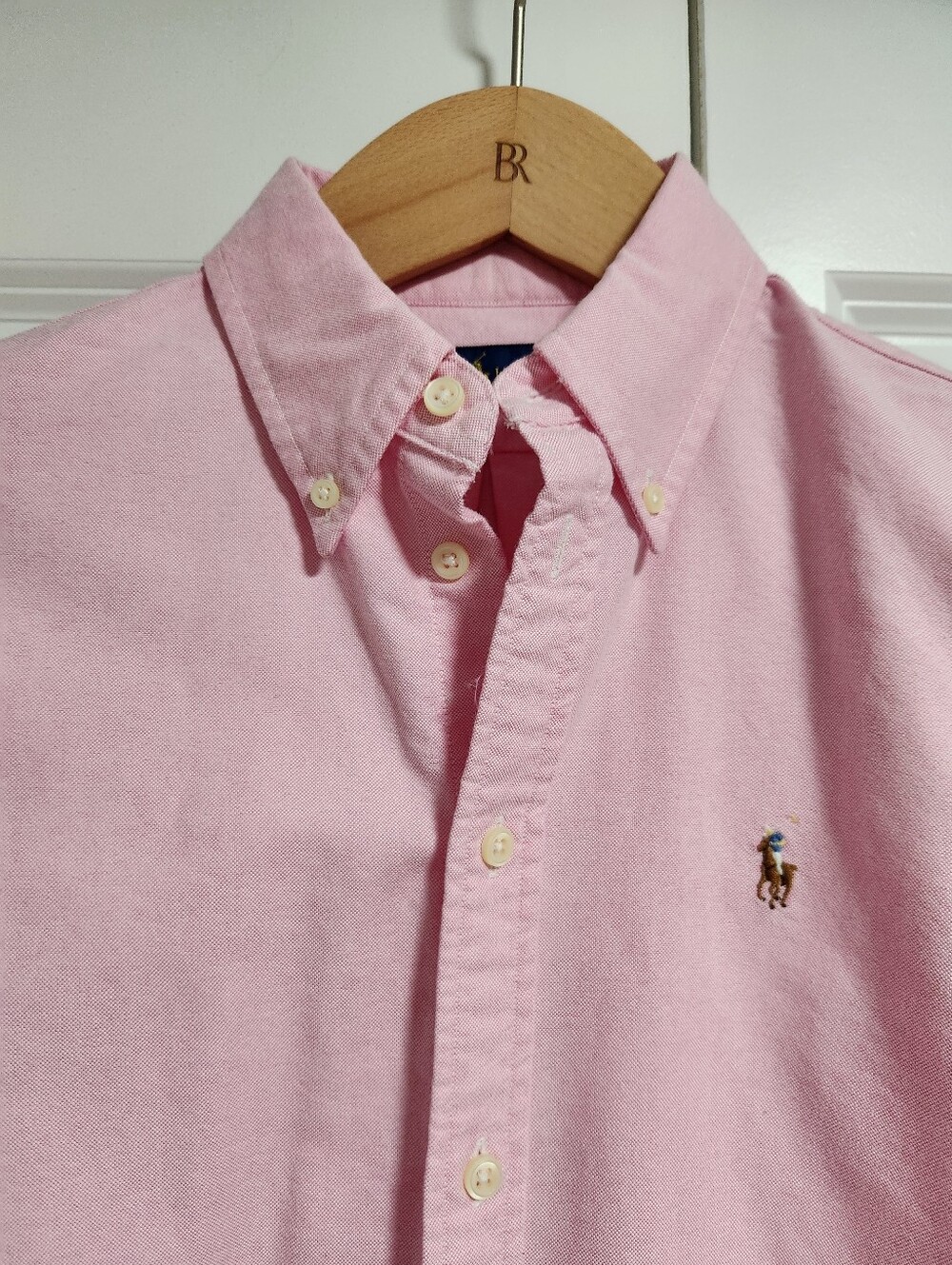 Ralph Lauren Pink Oxford Button Down Shirt Small Petite